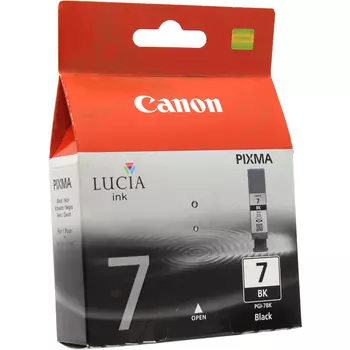 Картридж струйный Canon PGI-7BK (2444B001), черный, оригинальный, ресурс 570 страниц, для Canon PIXMA-iX7000 / MX7600