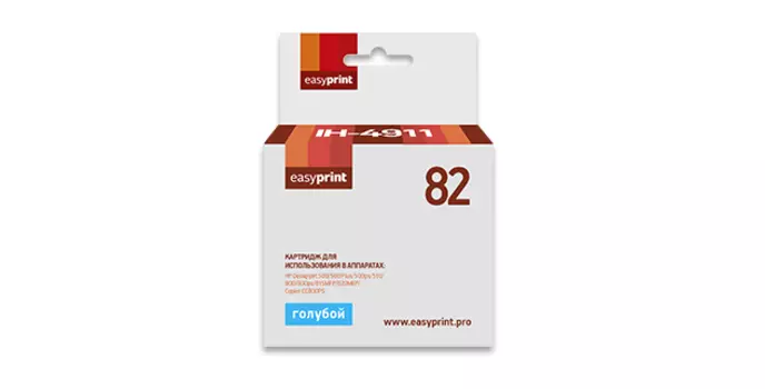 Картридж струйный EasyPrint IH-4911 (№82/C4911A), голубой, совместимый, для HP DesignJet 500/500 Plus/500ps/510/800/800ps/815MFP/820MFP/Copier CC800PS