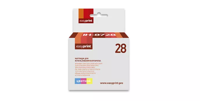 Картридж струйный EasyPrint IH-8728 (№28/C8728AE), цветной, совместимый, для HP