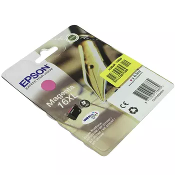 Картридж струйный Epson 16XL (C13T16334010), пурпурный, оригинальный, ресурс 450 страниц, для Epson WorkForce WF-2010W