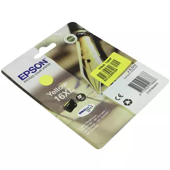 Картридж струйный Epson 16XL (C13T16344010), желтый, оригинальный, ресурс 450 страниц, для Epson WorkForce WF-2010W