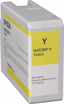 Картридж струйный Epson SJIC36P-Y (C13T44C440), желтый, оригинальный для ColorWorks C6000Ae/C6000Pe/C6500Ae/C6500Pe