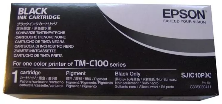 Картридж струйный Epson SJIC9P (C33S020411), черный, оригинальный для TM-C100
