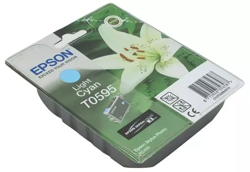 Картридж струйный Epson T0595 (C13T059540), светло-голубой, оригинальный, ресурс 440 страниц для Epson Epson Stylus Photo R2400