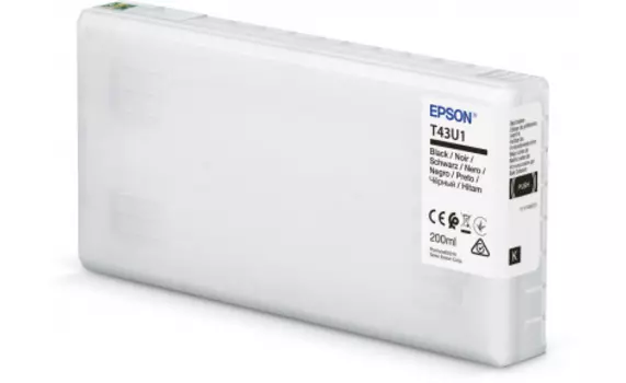 Картридж струйный Epson T43U ( C13T43U140), черный, оригинальный, объем 200мл для SureLab SL-D800