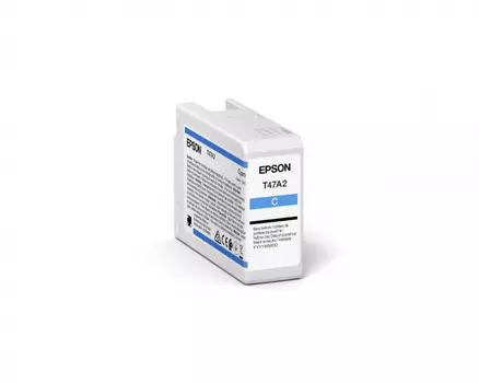 Картридж струйный Epson T47A (C13T47A200), голубой, оригинальный, объем 50 мл для Epson SureColor SC-P900