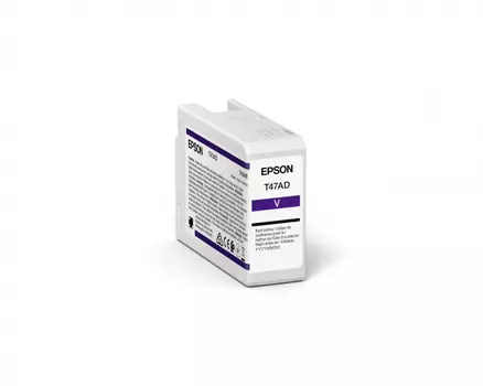 Картридж струйный Epson T47A (C13T47AD00), фиолетовый, оригинальный, объем 50 мл для Epson SureColor SC-P900