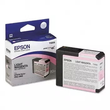 Картридж струйный Epson T5806 (C13T580600), светло-пурпурный, оригинальный, объем 80 мл для Epson Epson Stylus Pro 3800
