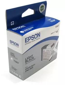Картридж струйный Epson T5807 (C13T580700), серый, оригинальный, объем 80 мл для Epson Epson Stylus Pro 3800 / 3880 / 3880 Design Edition