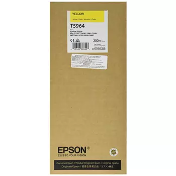 Картридж струйный Epson T5964 (C13T596400), желтый, оригинальный, объем 350мл, для Epson Stylus Pro 9900 / 7900 / 9890 / 7890 / WT7900 Design Edition / WT7900 / 7700 / 9700