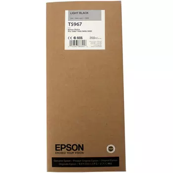 Картридж струйный Epson T5967 (C13T596700), серый, оригинальный, объем 350 мл для Epson Epson Stylus Pro 9900 / 7900 / 9890 / 7890