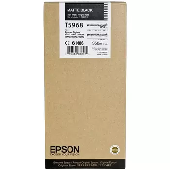 Картридж струйный Epson T5968 (C13T596800), матовый черный, оригинальный, объем 350 мл для Epson Epson Stylus Pro 9900 / 7900 / 9890 / 7890 / WT7900 Design Edition / WT7900 / 7700 / 9700