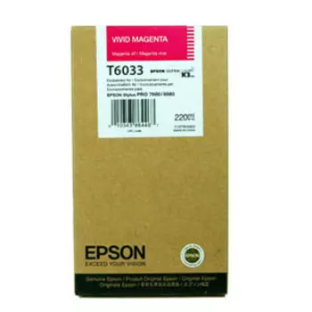 Картридж струйный Epson T6033 (C13T603300), пурпурный, оригинальный, объем 220 мл для Epson Epson Stylus Pro 7880 / 9880