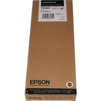 Картридж струйный Epson T6061 (C13T606100), фото черный, оригинальный, объем 220 мл для Epson Epson Stylus Pro 4880