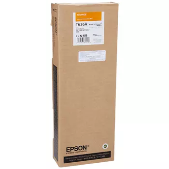 Картридж струйный Epson T636A (C13T636A00), оранжевый, оригинальный, объем 700 мл для Epson Epson Stylus Pro 9900 / 7900 / WT7900 Design Edition / WT7899