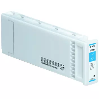 Картридж струйный Epson T7142 (C13T714200), голубой, оригинальный, объем 700 мл для Epson Epson SureColor SC-S70610 (10 цветов) / SC-S70610 (8 цветов)