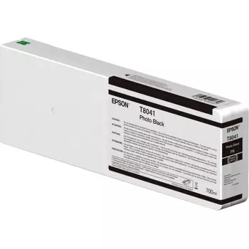 Картридж струйный Epson T8041 (C13T804100), фото-черный, оригинальный, объем 700мл, для Epson SureColor SC-P6000 / SC-P6000 Spectro / SC-P7000 Spectro / SC-P7000 Spectro / SC-P7000V / SC-P8000 / SC-P8000 Spectro / SC-P9000 / SC-P9000 Spectro / SC-P9000V / SC-P9000V Spectro