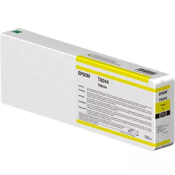 Картридж струйный Epson T8044 (C13T804400), желтый, оригинальный, объем 700мл, для Epson SureColor SC-P6000 / SC-P6000 Spectro / SC-P7000 Spectro / SC-P7000 Spectro / SC-P7000V / SC-P8000 / SC-P8000 Spectro / SC-P9000 / SC-P9000 Spectro / SC-P9000V / SC-P9000V Spectro