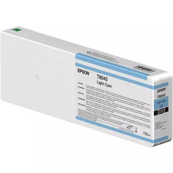 Картридж струйный Epson T8045 (C13T804500), светло-голубой, оригинальный, объем 700мл, для Epson SureColor SC-P6000 / SC-P6000 Spectro / SC-P7000 Spectro / SC-P7000 Spectro / SC-P7000V / SC-P8000 / SC-P8000 Spectro / SC-P9000 / SC-P9000 Spectro / SC-P9000V / SC-P9000V Spectro