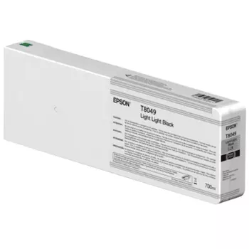 Картридж струйный Epson T8049 (C13T804900), светло-серый, оригинальный, объем 700мл, для Epson SureColor SC-P6000 / SC-P6000 Spectro / SC-P7000 Spectro / SC-P7000 Spectro / SC-P8000 / SC-P8000 Spectro / SC-P9000 / SC-P9000 Spectro