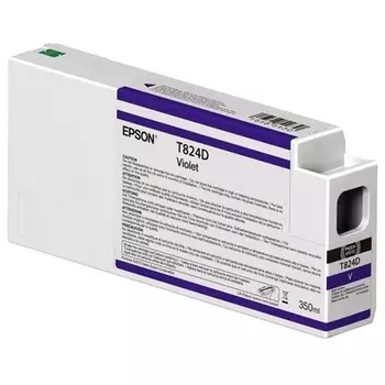 Картридж струйный Epson T824D (C13T824D00), фиолетовый, оригинальный, объем 350мл, для Epson SureColor SC-P7000V / SC-P9000V / SC-P9000V Spectro