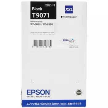 Картридж струйный Epson T9071 (C13T907140), черный, оригинальный, для WF-6090DW, WF-6590DWF