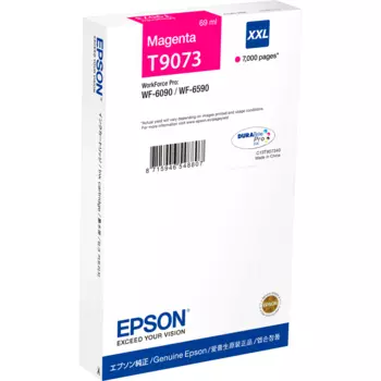 Картридж струйный Epson T9073 (C13T907340), пурпурный, оригинальный, ресурс 7000 страниц, для WF-6090DW, WF-6590DWF