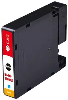 Картридж струйный G&G GG-PGI-2400XLC (PGI-2400XL), голубой, совместимый, 20.4 мл, для Canon MAXIFY iB4040/ МВ5040/ МВ5340