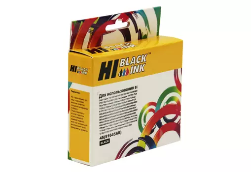 Картридж струйный Hi-Black HB-C51645AE (45/51645AE), черный, совместимый, для HP DJ 850c/970c/1600c