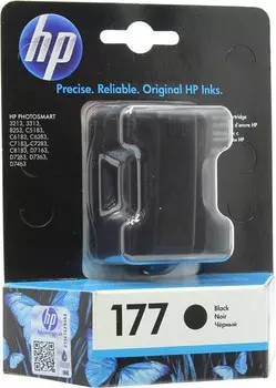 Картридж струйный HP 177 (C8721HE), черный, оригинальный, объем 6 мл, ресурс 410 страниц для HP HP Photosmart C7183 / C5183 / C6283 / C7283 / C8183 / D7163 / D7263 / D7363 / D7463 / C6183 / 3213 / 3313 / 8250 / 8253