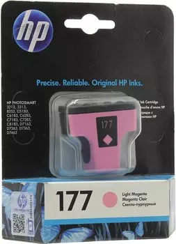 Картридж струйный HP 177 (C8775HE), светло-пурпурный, оригинальный, ресурс 230 страниц, для HP Photosmart C7183 / C5183 / C6283 / C7283 / C8183 / D7163 / D7263 / D7363 / D7463 / C6183 / 3213 / 3313 / 8250 / 8253