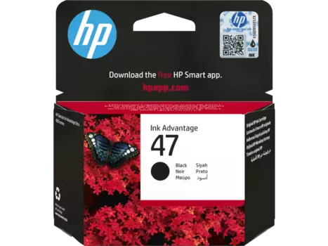 Картридж струйный HP 47 (6ZD21AE), черный, оригинальный, ресурс 1300 страниц для HP DJ Ink Advantage 4800