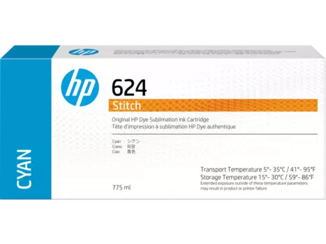 Картридж струйный HP 624 (2LL54A), голубой, оригинальный, объем 775мл для Stitch S300