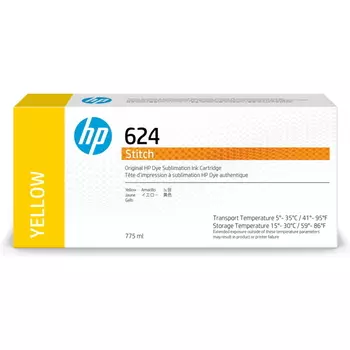 Картридж струйный HP 624 (2LL56A), желтый, оригинальный, объем 775мл для Stitch S300