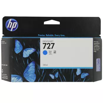 Картридж струйный HP 727 (B3P19A), голубой, оригинальный, объем 130 мл для HP HP Designjet T1500 / T920 PostScript ePrinter A0/914 мм, HP DesignJet T2530 / T1530 PostScript, 36"
