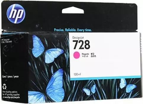 Картридж струйный HP 728 (F9J66A), пурпурный, оригинальный, объем 130 мл для HP HP DesignJet T730 / T830 36-in Multifunction Printer