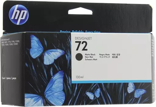 Картридж струйный HP 72 (C9403A), матовый черный, оригинальный, объем 130 мл, ресурс 800 страниц для HP HP Designjet T1100 / T610 / T1200 / T1300 / T620 / T770 / T790 / T1120 / T2300 / T795