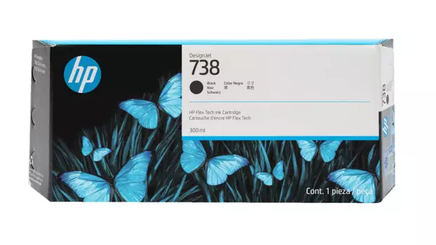 Картридж струйный HP 738 (498N8A), черный, оригинальный, объем 300 мл для HP