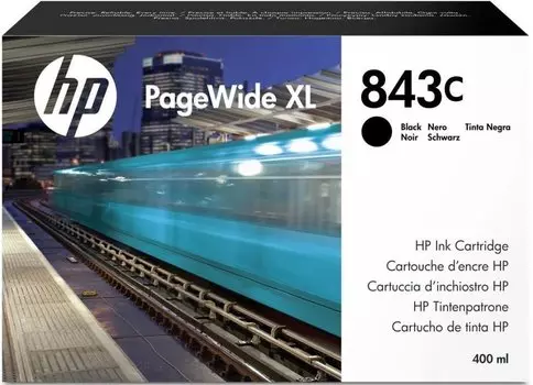 Картридж струйный HP 843C (C1Q65A), черный, оригинальный, объем 400мл, для PageWide XL 5000/4x000
