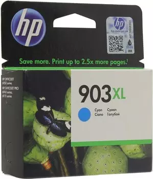 Картридж струйный HP 903XL (T6M03AE), голубой, оригинальный, ресурс 825 страниц для HP HP OfficeJet 6950 / OfficeJet Pro 6960 / 6970
