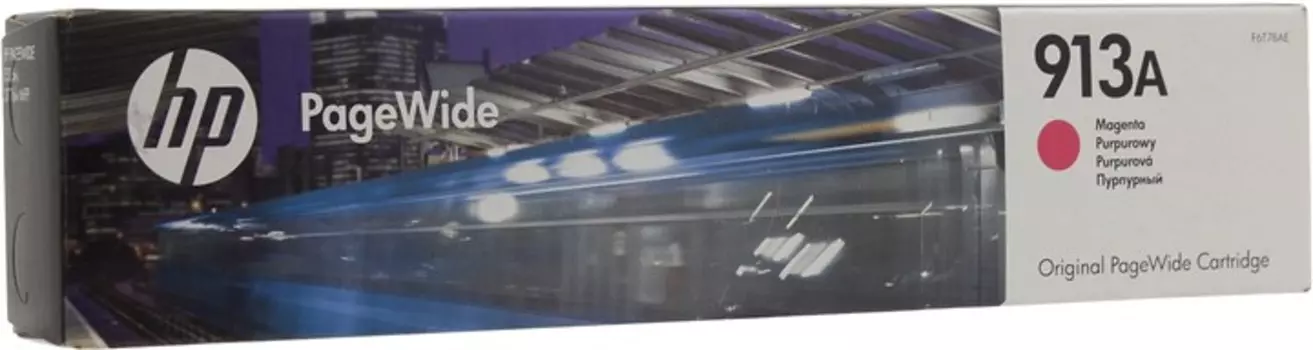 Картридж струйный HP 913A (F6T78AE), пурпурный, оригинальный, ресурс 3000 страниц для HP HP PageWide 377dw / 477dw / 352dw / Pro 452dw