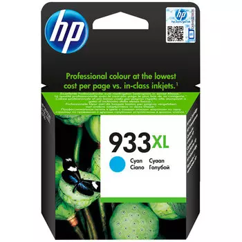 Картридж струйный HP 933XL (CN054AE BGX), голубой, оригинальный, ресурс 825 страниц для HP Officejet 6100 / 6600 / 6700 / 7100 WF / 7610 WF