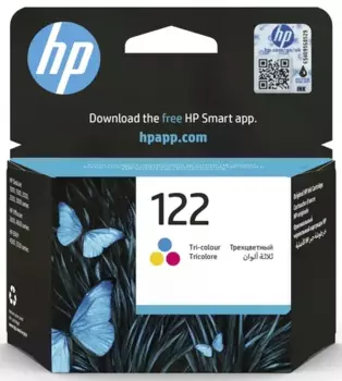 Картридж струйный HP HP122 (CH562HK), голубой, пурпурный, желтый, оригинальный, ресурс 100 страниц для DeskJet 1000, 1050, 1050A, 1510, 2000, 2050, 2050A, 2054A, 3000, 3050, 3050A, 3052A, 3054A