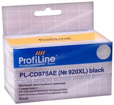 Картридж струйный ProfiLine PL-CD971AE, черный, совместимый, 12 мл, для HP OfficeJet-6000/6500/7000/7500