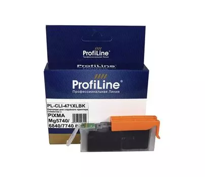 Картридж струйный ProfiLine PL-CLI-471 XLC, голубой, совместимый, 10.8 мл, для Canon PIXMA MG5740/6840/7740/TS5040/6040/8040/9040