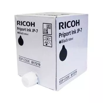 Картридж струйный Ricoh JP-7 (817219), черный, оригинальный, объем 500 мл для Ricoh Priport JP750/735/755
