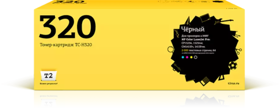 Картридж лазерный T2 TC-H320 (128A/CE320A), черный, 2000 страниц, совместимый для Color LaserJet Pro CP1525n/CP1525nw/CM1415fn/1415fnw