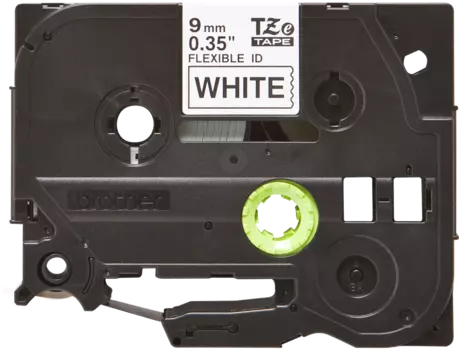 Кассета с наклейками Brother TZE-FX221, 9ммx8м, черный на белом, оригинальная