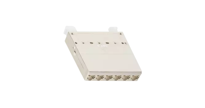 Кассетный модуль-вставка NIKOMAX для панели серии CJ, 6 портов RJ-45(8P8C) cat.6 экранированный, 1шт., металлик (NMC-CJ06SE2-1S-MT)