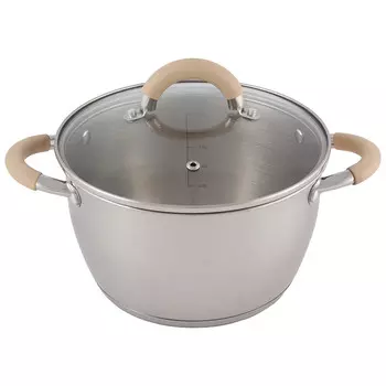 Кастрюля Mallony Fortuna 3.3 л, нержавеющая сталь, серебристый с крышкой (007219)